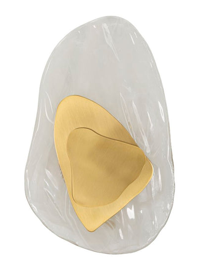 Applique murale dorée et blanche avec motif ondulé – Collection Ocean