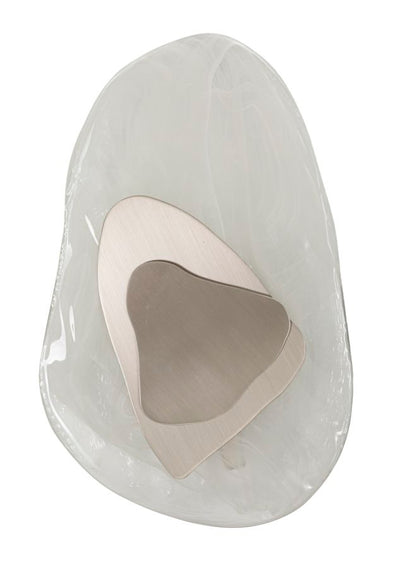 Applique murale argent et blanche avec motif ondulé – Collection Ocean