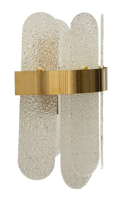 Applique murale dorée et blanche avec rayures verticales – Gris Modern Style