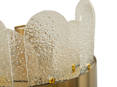 Applique murale dorée et blanche avec rayures verticales – Gris Modern Style