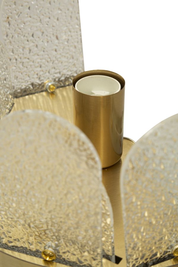 Applique murale dorée et blanche avec rayures verticales – Gris Modern Style