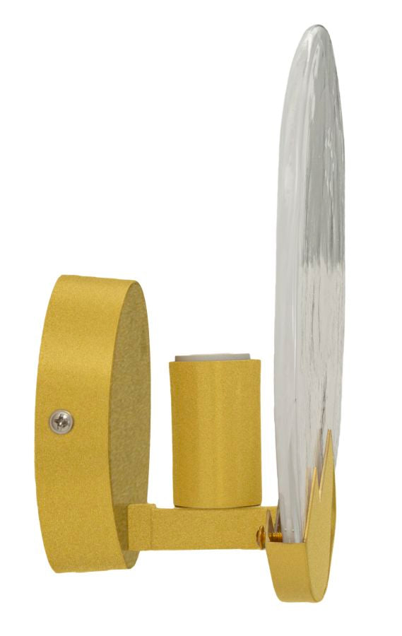 Applique murale blanche et dorée avec motif rond – Moon Contemporary