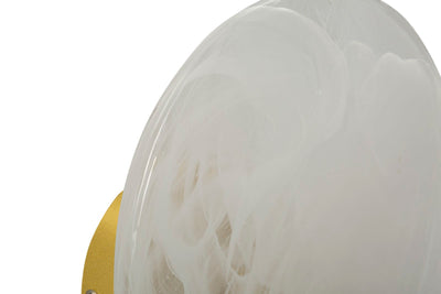 Applique murale blanche et dorée avec motif rond – Moon Contemporary