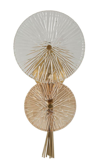 Applique murale dorée et argentée avec motif soleil rayonnant – Sunrise Modern