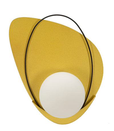 Applique murale dorée et blanche avec motif incurvé – Cirely Modern Design