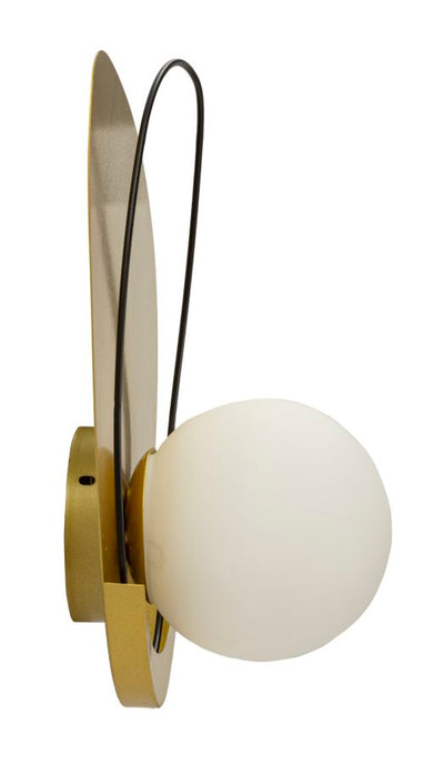 Applique murale dorée et blanche avec motif incurvé – Cirely Modern Design