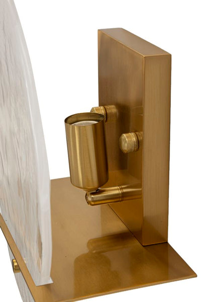 Applique murale dorée et blanche avec abat-jour ovale – Portlan Decorative Light