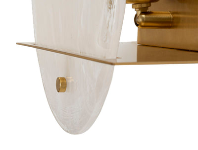 Applique murale dorée et blanche avec abat-jour ovale – Portlan Decorative Light