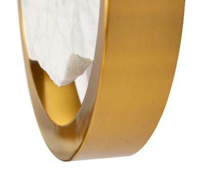 Applique murale dorée et blanche avec effet marbré – Accent décoratif