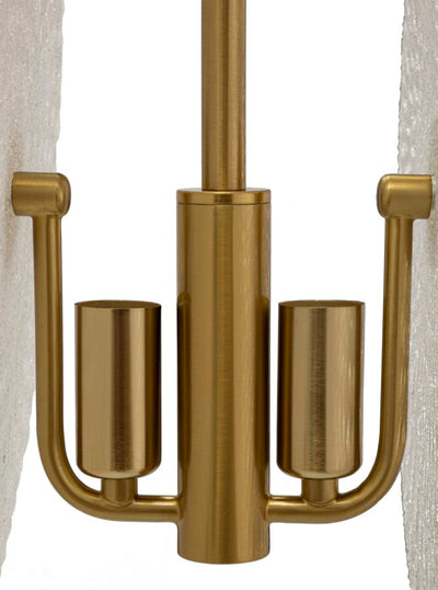 Plafonnier doré et en verre avec disques blancs – Modern Design