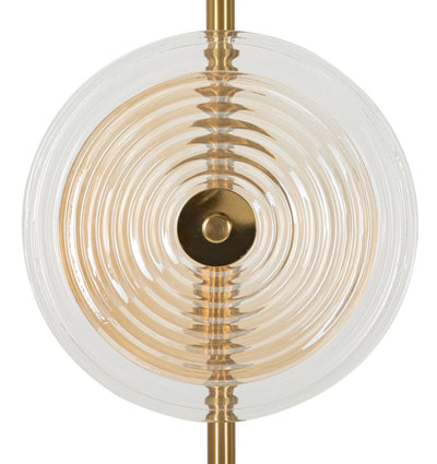 Lampadaire doré et en verre avec disques blancs – Collection Venice