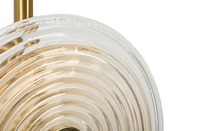 Lampadaire doré et en verre avec disques blancs – Collection Venice