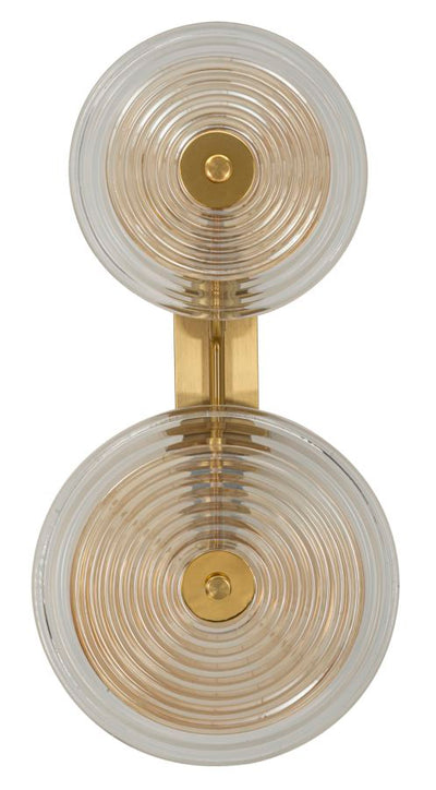 Applique murale dorée et en verre avec disques blancs – Collection Venice