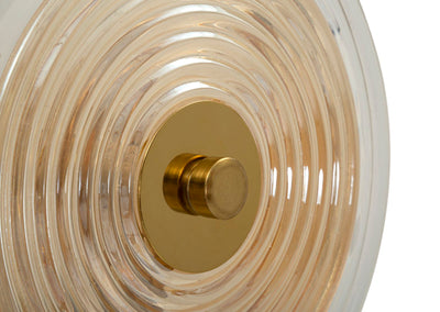 Applique murale dorée et en verre avec disques blancs – Collection Venice