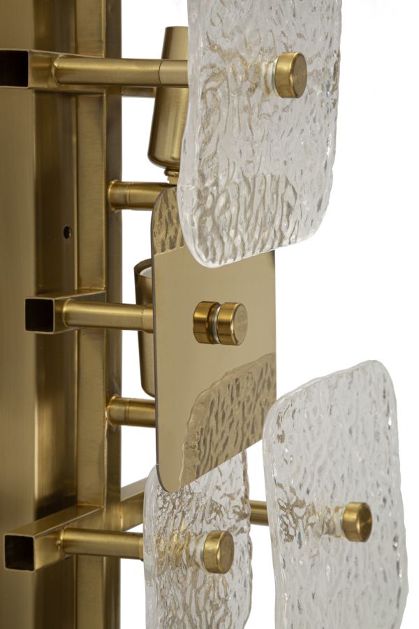 Applique murale en or et verre avec motif géométrique – Collection Glassy