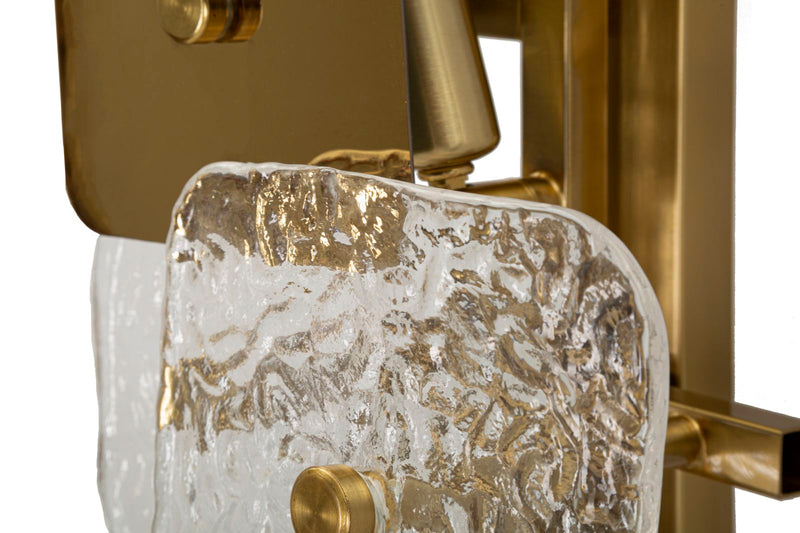 Applique murale en or et verre avec motif géométrique – Collection Glassy