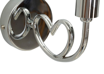 Applique murale argent et blanche avec abat-jour en forme de dôme – Lovy Modern Accent