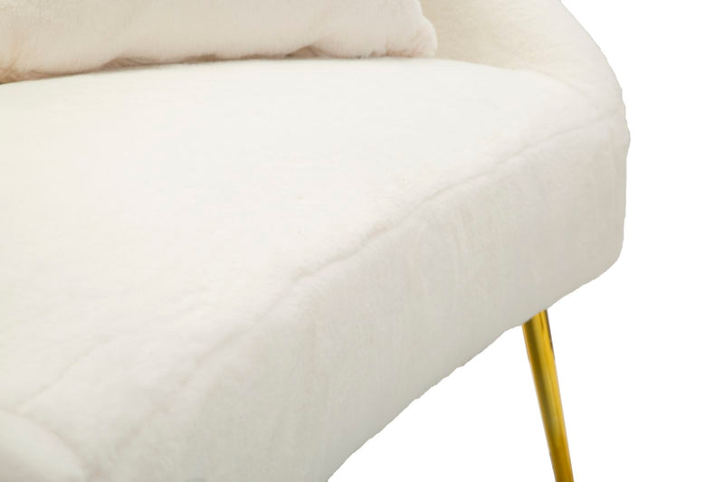 Canapé rembourré crème avec coussins – Canapé 2 places Soffy