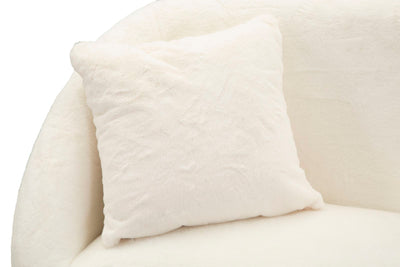 Canapé rembourré crème avec coussins – Canapé 2 places Soffy