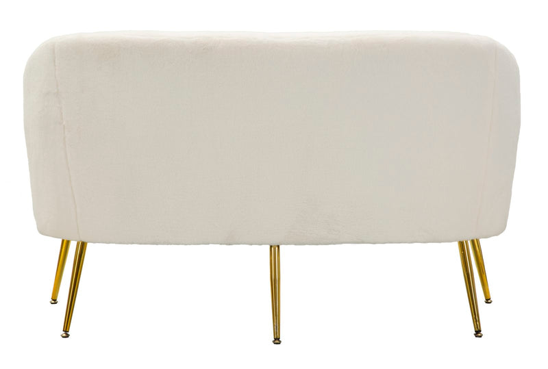 Canapé rembourré crème avec coussins – Canapé 2 places Soffy