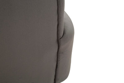 Fauteuil rembourré gris graphite avec coussin – Fauteuil d'appoint Silvery