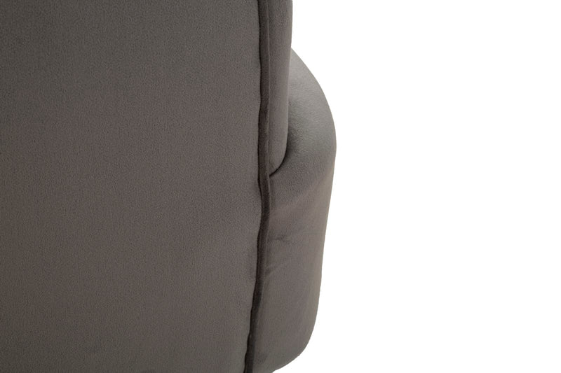 Fauteuil rembourré gris graphite avec coussin – Fauteuil d&