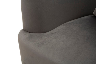 Fauteuil rembourré gris graphite avec coussin – Fauteuil d'appoint Silvery