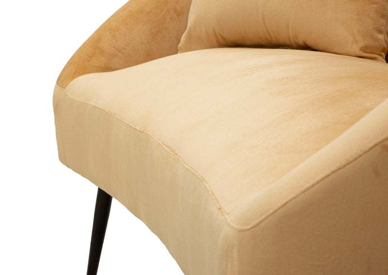 Canapé rembourré beige avec coussins – Canapé 2 places Browy