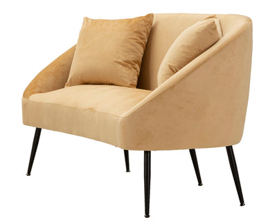 Canapé rembourré beige avec coussins – Canapé 2 places Browy