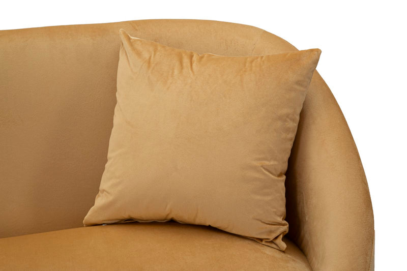 Canapé rembourré beige avec coussins – Canapé 2 places Browy