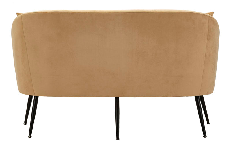 Canapé rembourré beige avec coussins – Canapé 2 places Browy