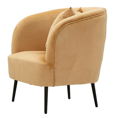 Fauteuil rembourré beige avec coussin – Fauteuil d'appoint Browy