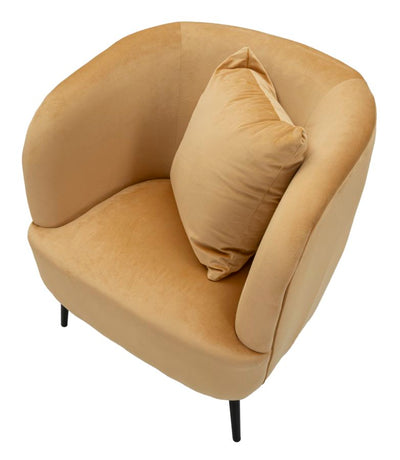 Fauteuil rembourré beige avec coussin – Fauteuil d'appoint Browy
