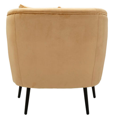 Fauteuil rembourré beige avec coussin – Fauteuil d'appoint Browy