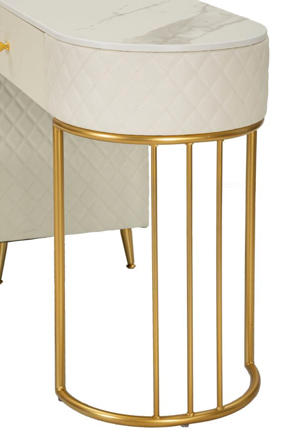 Bureau blanc avec tabouret assorti – Mobilier de chambre Sharon