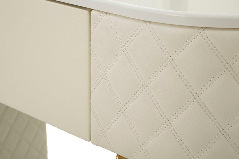 Bureau blanc avec tabouret assorti – Mobilier de chambre Sharon