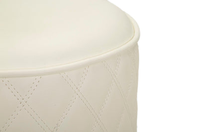 Tabouret rond rembourré avec base dorée – Siège contemporain Sharon