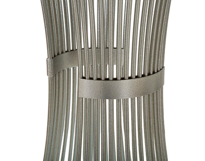 Table d'appoint ronde en marbre artificiel avec base en métal – Funnel Accent Design