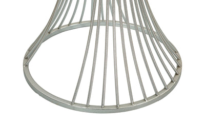 Table d'appoint ronde en marbre artificiel avec base en métal – Funnel Accent Design