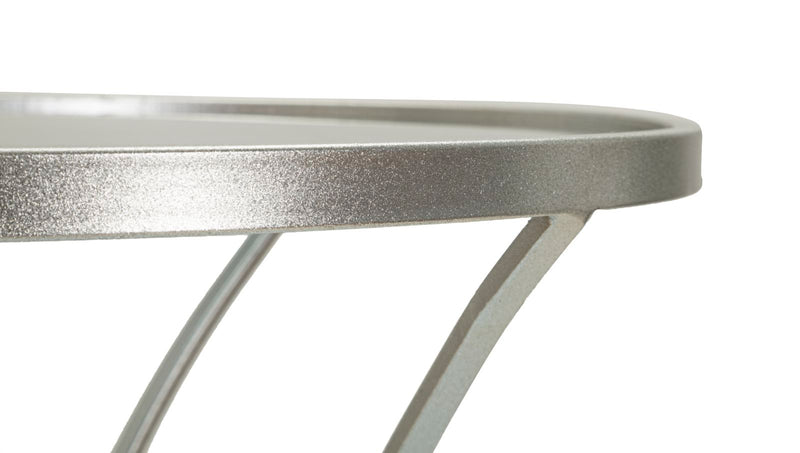 Table basse ronde en verre avec piètement décoratif – Collection Trixy