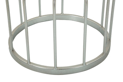 Table d'appoint ronde en marbre artificiel avec base unique – Style contemporain