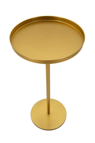 Table d'appoint en métal doré – Accent moderne Doha
