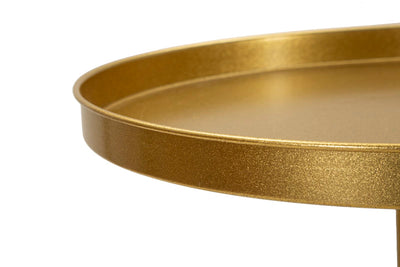 Table d'appoint en métal doré – Accent moderne Doha