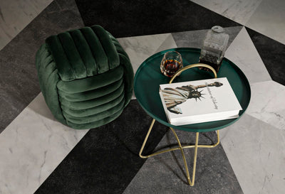 Tabouret rembourré vert – Siège d'appoint rembourré Sofy