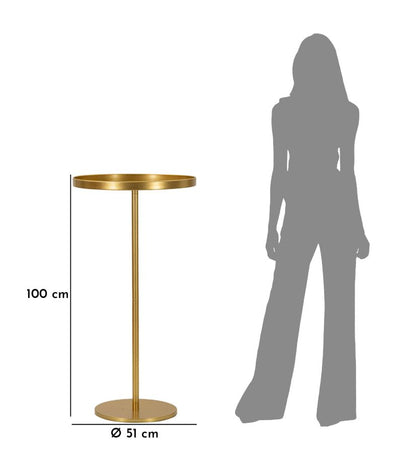 Table d'appoint en métal doré – Design contemporain Doha