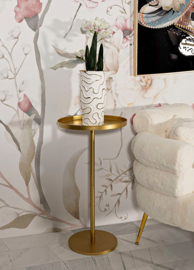 Table d'appoint en métal doré – Design contemporain Doha