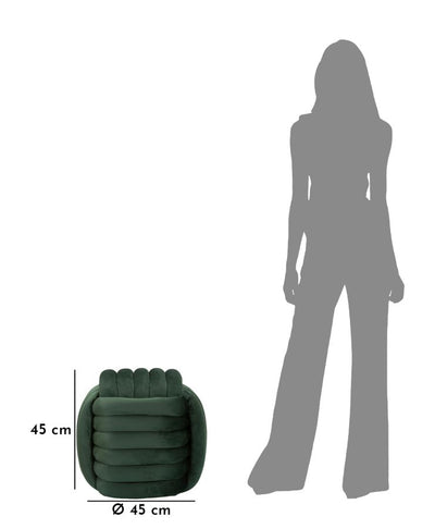 Tabouret rembourré vert – Siège d'appoint rembourré Sofy