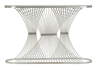 Console en marbre artificiel avec structure métallique – Entrée moderne Stripe