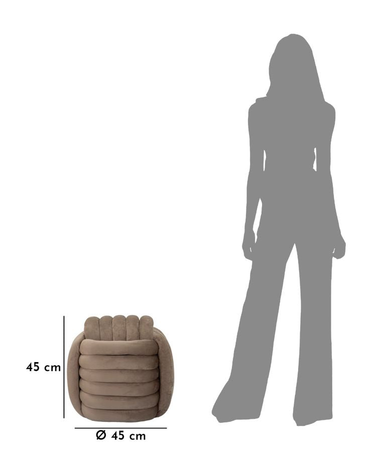 Tabouret rembourré gris – Siège d&