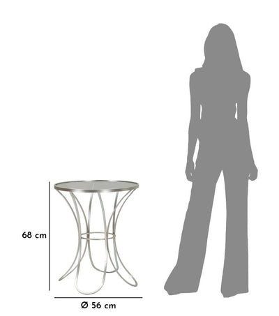 Table basse ronde en verre avec piètement décoratif – Collection Trixy